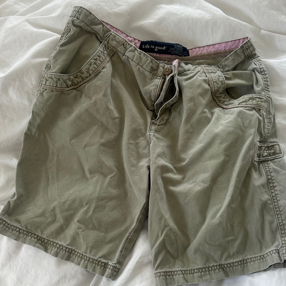 Life Is Good women's Green Bermuda Shorts